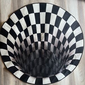 Black and White Checkered Rug